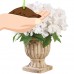 Impatiens Artificial Maintenance-Free Flower Bush - Set of 3, White   